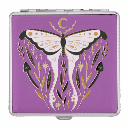 Luna Moth Joint Case — Purple Moon Witch Stash Box by Cannabitches