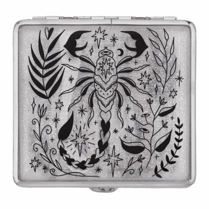 Scorpio Joint Case — Clear Glitter Zodiac Stash Box by Cannabitches
