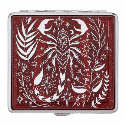 Scorpio Joint Case — Red Glitter Zodiac Stash Box by Cannabitches