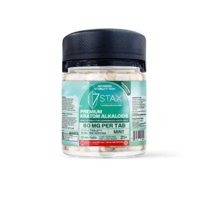 7Stax Premium 7-OH Kratom Alkaloid Tablets (40000mg – 500 Count)