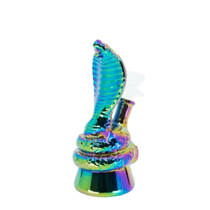 Venom Bubbler – Iridescent Cobra Pipe