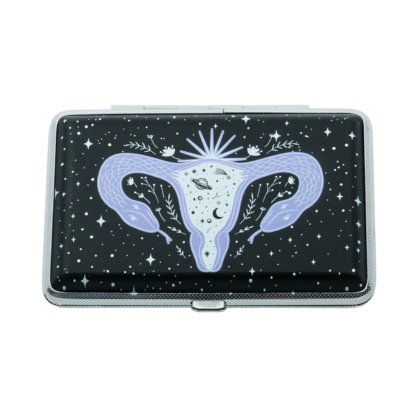 Cosmic Womb Wallet Case — Artist-Printed Stash by Cannabitches