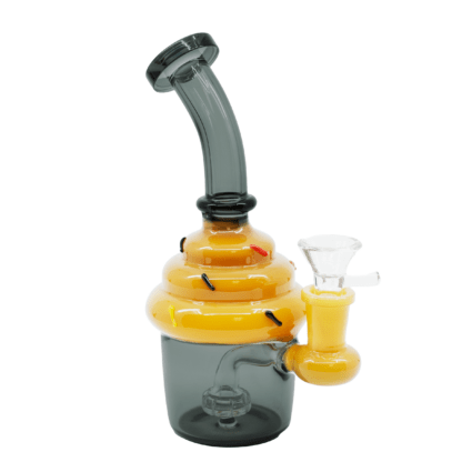 Cupcake Bong – Grey Glass Dessert Bong with Frosting