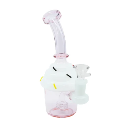 Cupcake Bong – Pink Glass Dessert Bong with Frosting