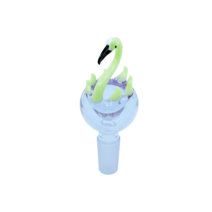 Flamingo Bowl – Green 14mm Animal Glass Bowl Piece