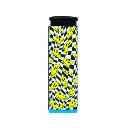 Glitchy Jet Torch Lighter — Refillable Jet Flame with Double-Sided Art