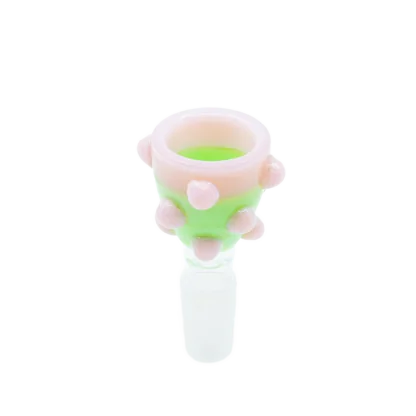 Polka Dot Bowl – Pink + Green 14mm Slide