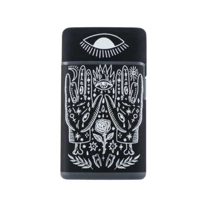 Sun Mudra Flip Torch Lighter – Refillable Windproof Pocket Torch with Mystic Sigils