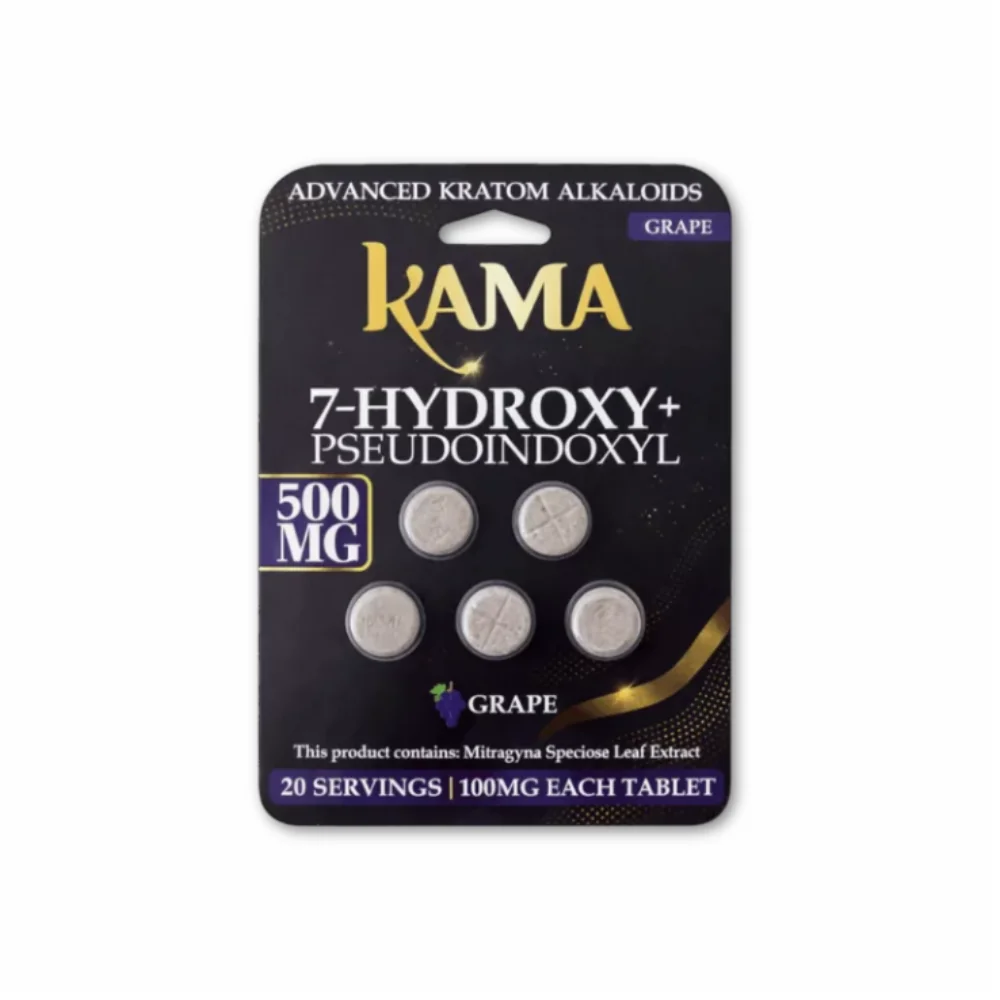 Buy Kama 7-OH + Pseudo Tablets (500mg - 5 Count) - Grape