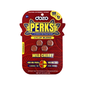 Buy Dozo Perks Extreme Potency 7-OH Tablets - Wild Cherry (LVLUP Blend)