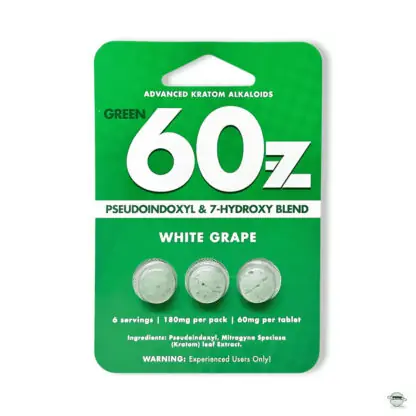 Green 60z 7-OH + Pseudo Tablets (180mg – 3 Count)