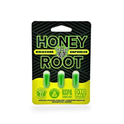 Honey Root 7-OH + MIT Capsules (510mg – 3 Count)