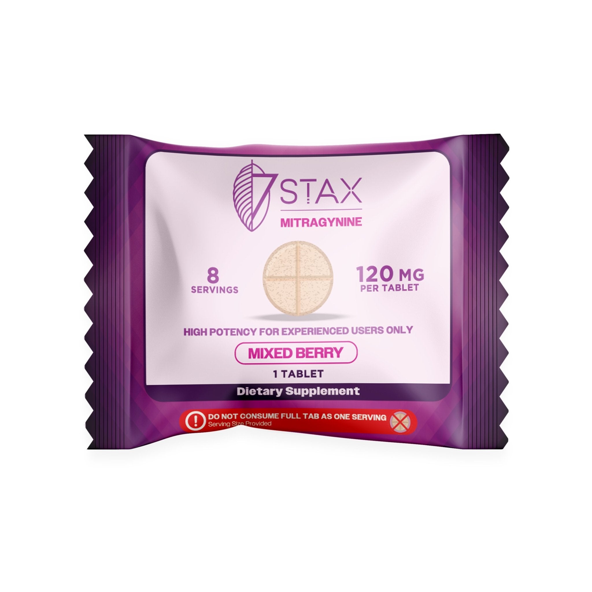 Nano Tech Mitragynine Tablets (120mg - 1 Count) - Mixed Berry - 7Stax
