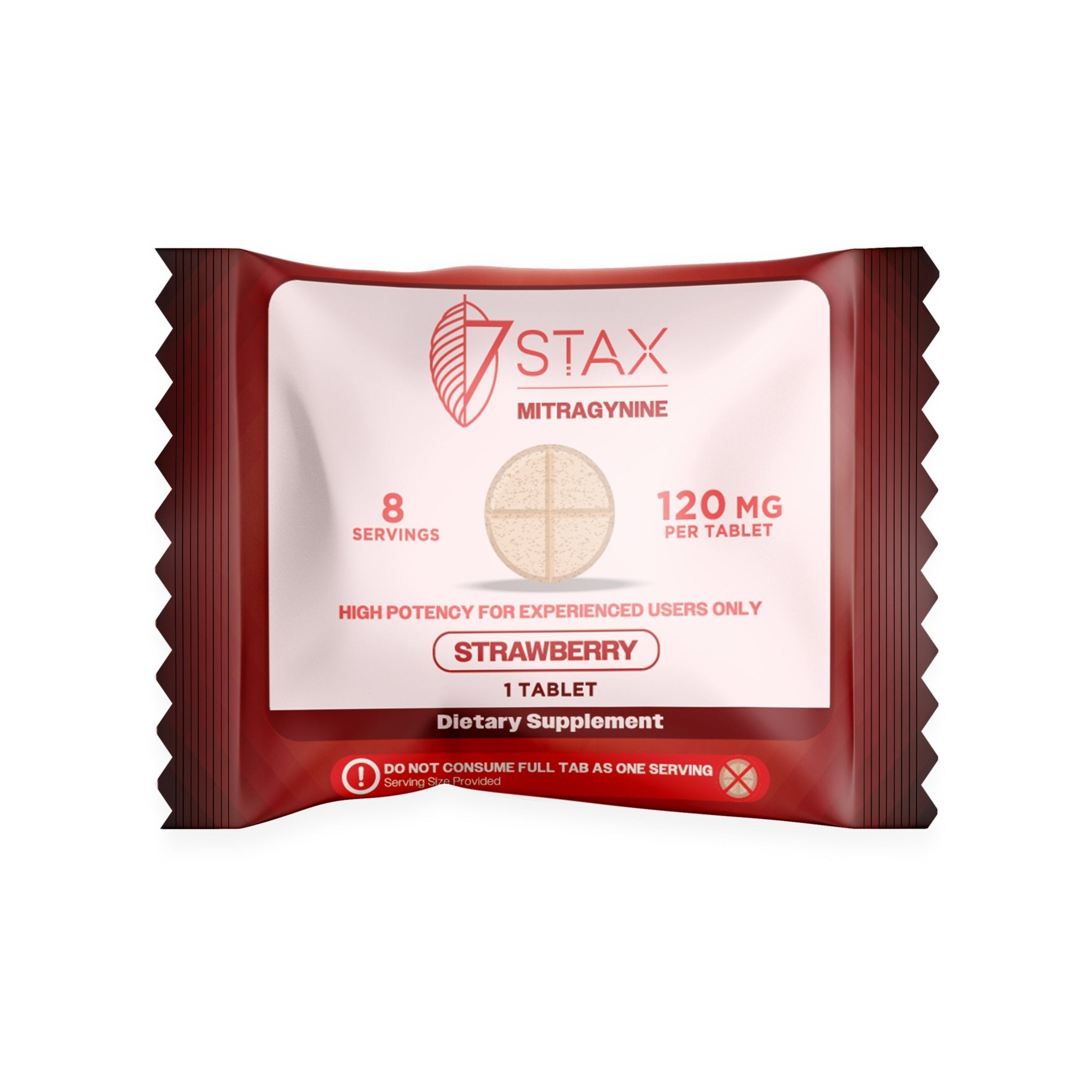 Nano Tech Mitragynine Tablets (120mg - 1 Count) - Strawberry - 7Stax