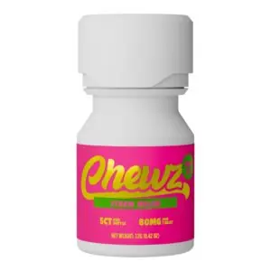 Chewz MGM-15 chewable tablets in strawmelon, 80mg per tablet, pink 5-count bottle