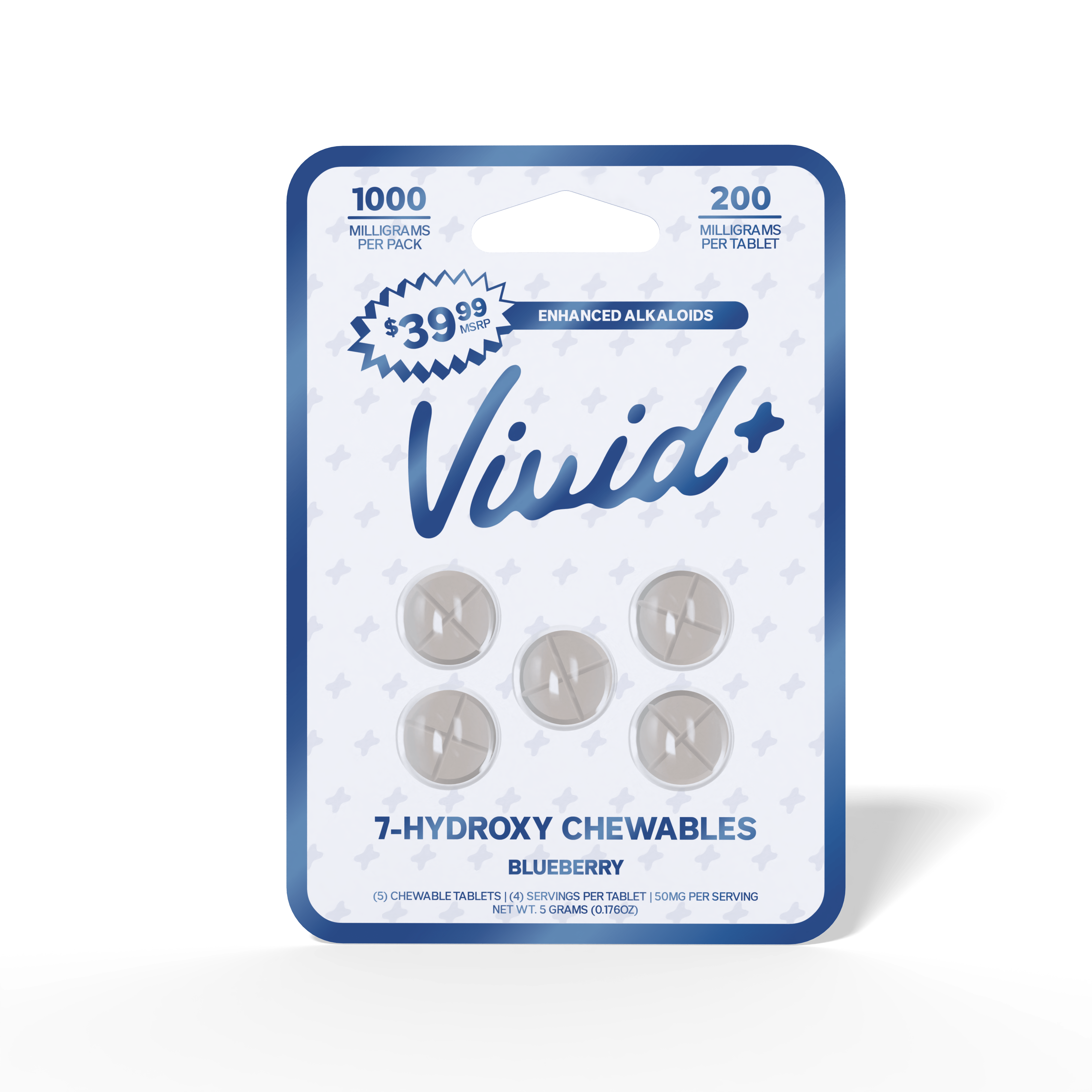 Vivid+ 7-OH Tablets (1000mg – 5 Count)