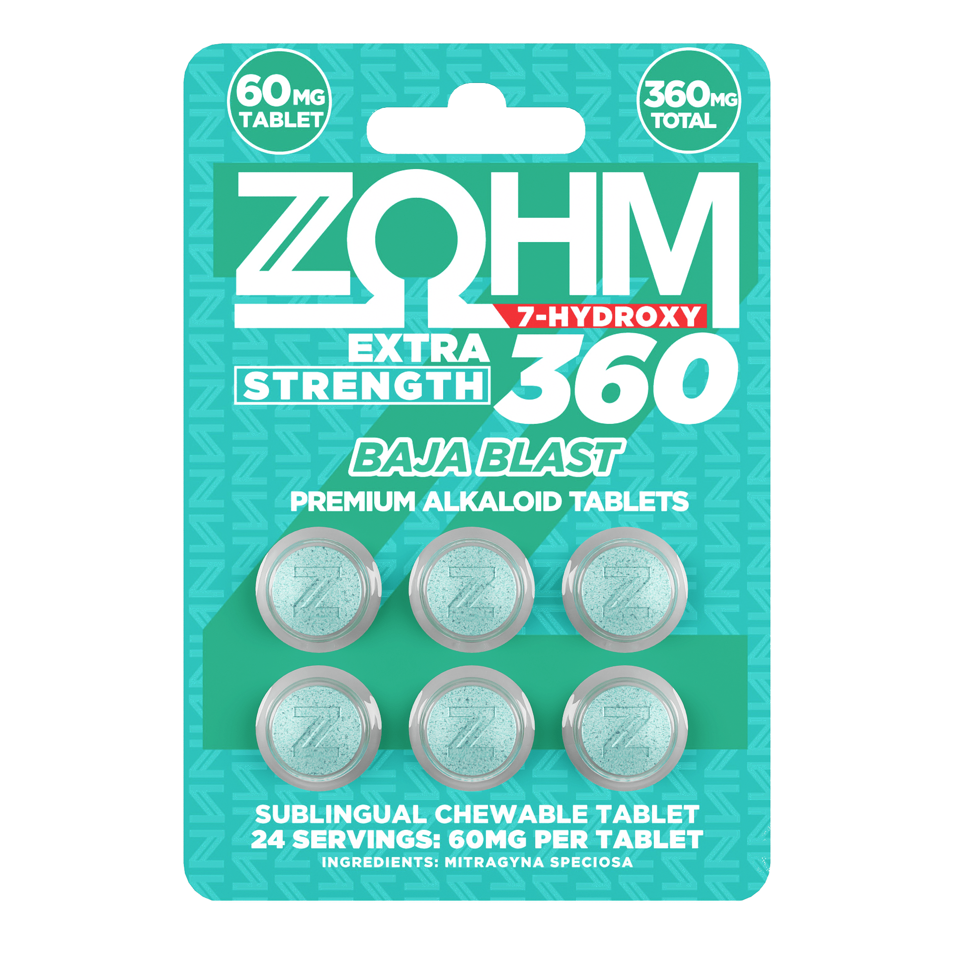 Buy ZOHM 7-OH Tablets (360mg - 6 Count) | Elyxr