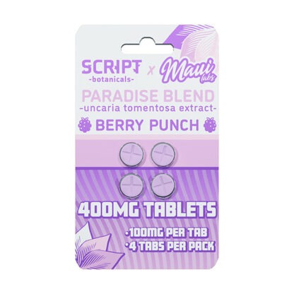 Script x Maui Labs Paradise Blend (Uncaria Tomentosa) Tablets (400mg – 4 Count)