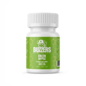 Buzzers Botanical Tablets, 500mg, 10-count pack, in a blister-pack box — front of the retail package