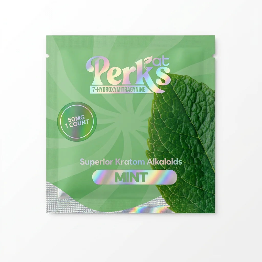 Eat Perks 7-OH Tablets, 50mg, 1-count pack, in a blister-pack box