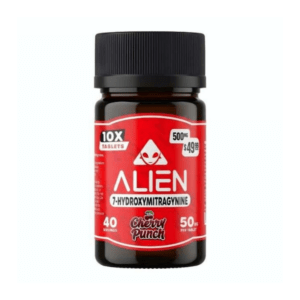 Alien 7-OH Tablets, 500mg, 10-count pack, in a blister-pack box — front of the retail package