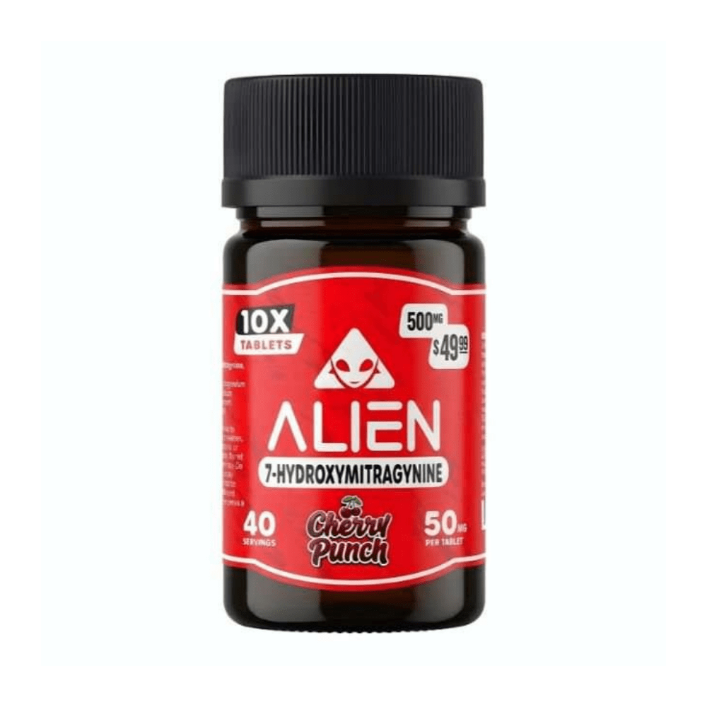 Alien 7-OH Tablets, 500mg, 10-count pack, in a blister-pack box — front of the retail package