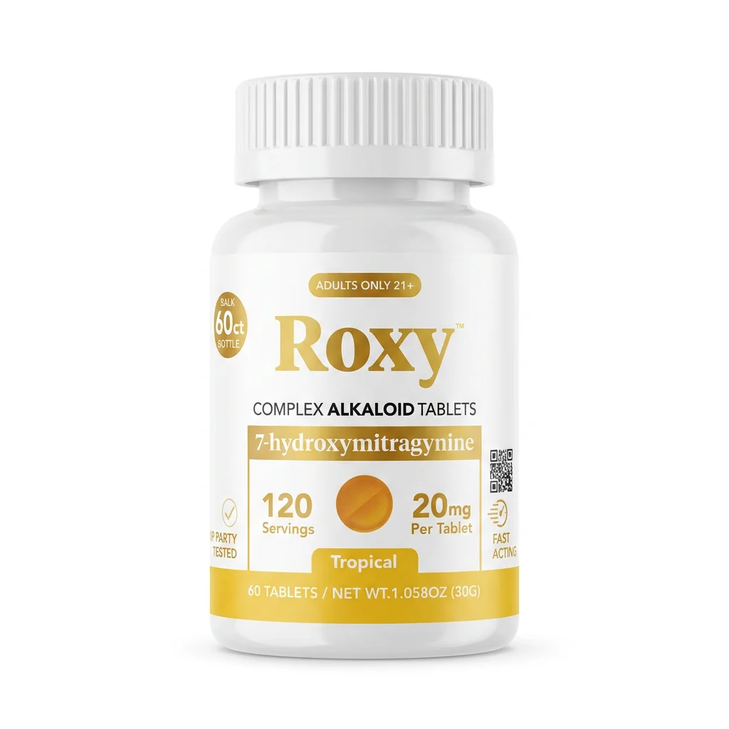 Roxy 7-OH Tablets, 1200mg, 60-count pack, in a blister-pack box — package shown on a white background