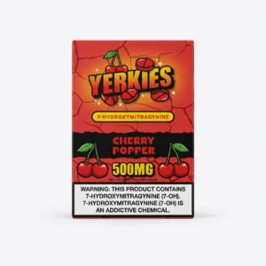 Yerkies 7-OH Tablets, 500mg, 10-count pack, in a blister-pack box — packaging and label detail