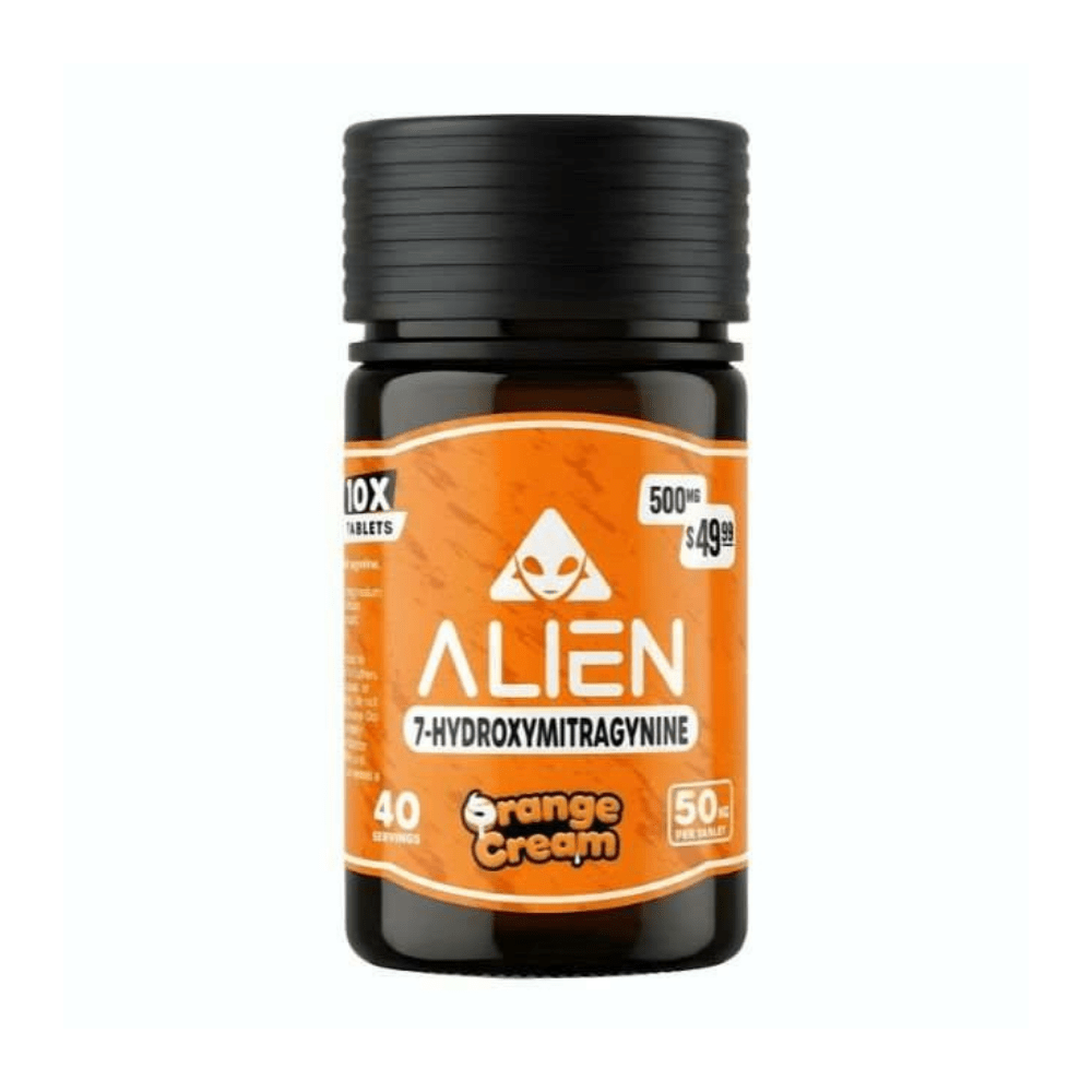 Alien 7-OH Tablets, 500mg, 10-count pack, in a blister-pack box — package shown on a white background