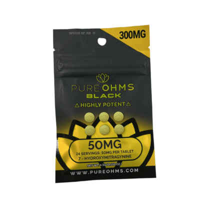 PureOhms Black 7-OH Tablet (300mg – 6 Count)