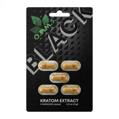 O.P.M.S. Black Kratom Capsules (5 Count)