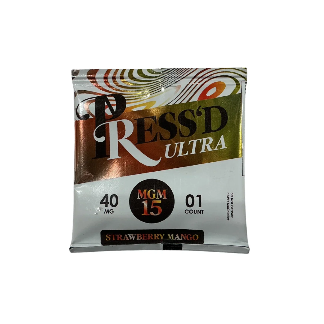 RSD Ultra strawberry mango tablets in a black and white pouch