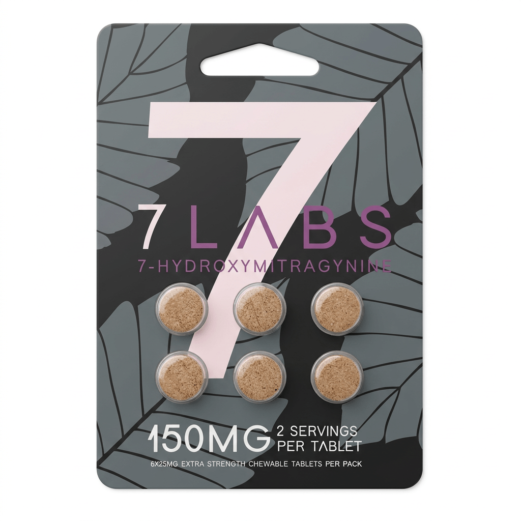 7Labs 7-OH Tablet, 150mg, 6-count pack, in a blister-pack box