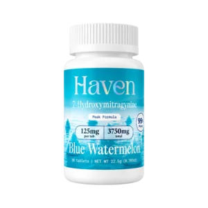 Haven 7-OH Tablets, 3750mg, 30-count pack, in a blister-pack box — packaging and label detail