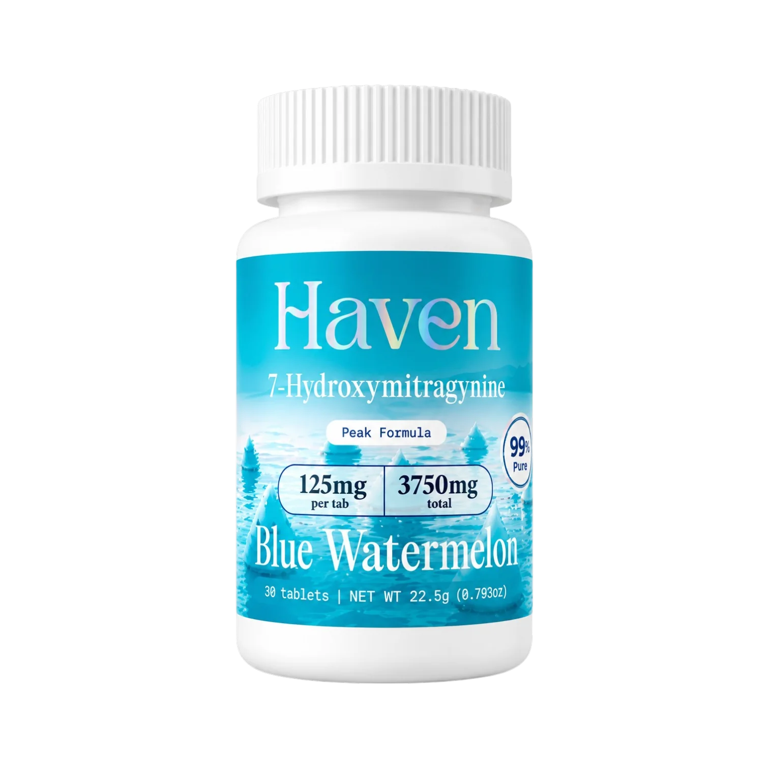 Haven 7-OH Tablets, 3750mg, 30-count pack, in a blister-pack box — packaging and label detail