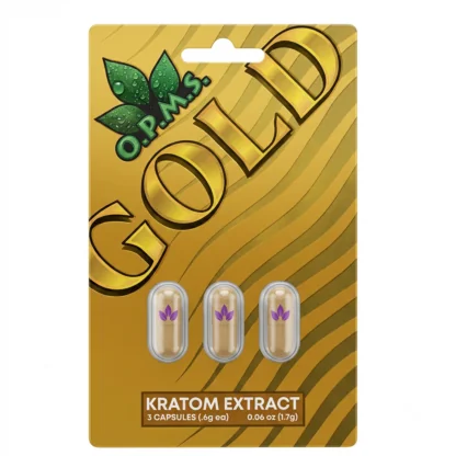 O.P.M.S. Gold Kratom Capsules (3 Count)