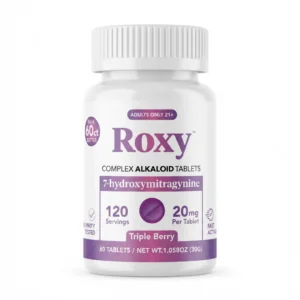 Roxy 7-OH Tablets, 1200mg, 60-count pack, in a blister-pack box — packaging and label detail