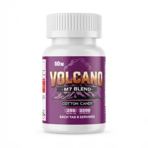 Volcano M7 Blend 7-OH + MGM Tablets, 2500mg, 10-count pack, in a blister-pack box — package shown on a white background