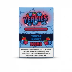 Yerkies 7-OH Tablets, 500mg, 10-count pack, in a blister-pack box