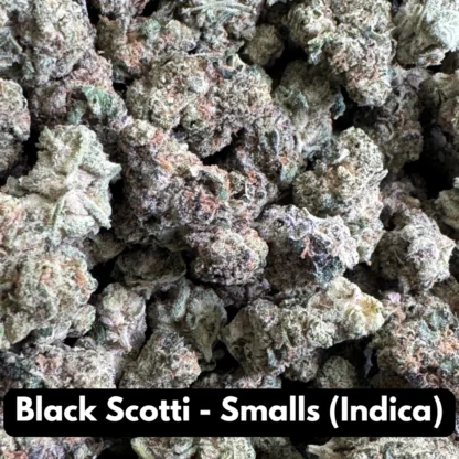 Natural THC-A Flower (Indica ~ Black Scotti – Smalls)