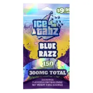 Ice Tabz 7-OH Tablets 300mg 2 Count pack, Blue Razz