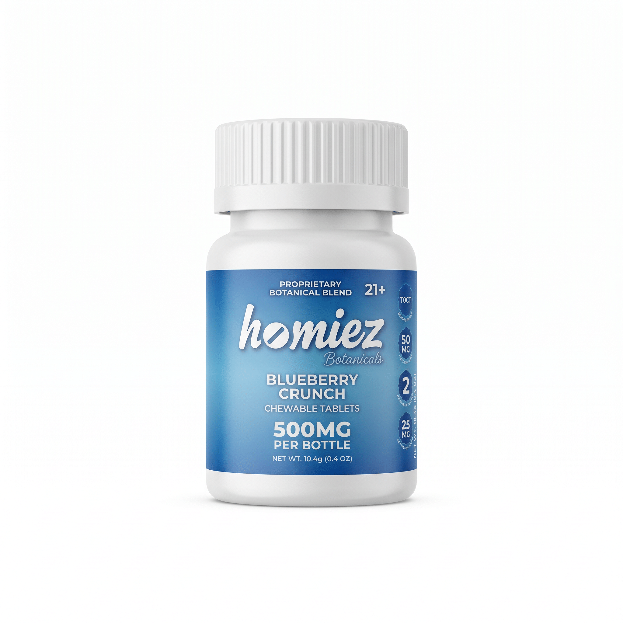 Homiez Botanical Blend Tablets (500mg - 10 Count) - Blueberry Crunch