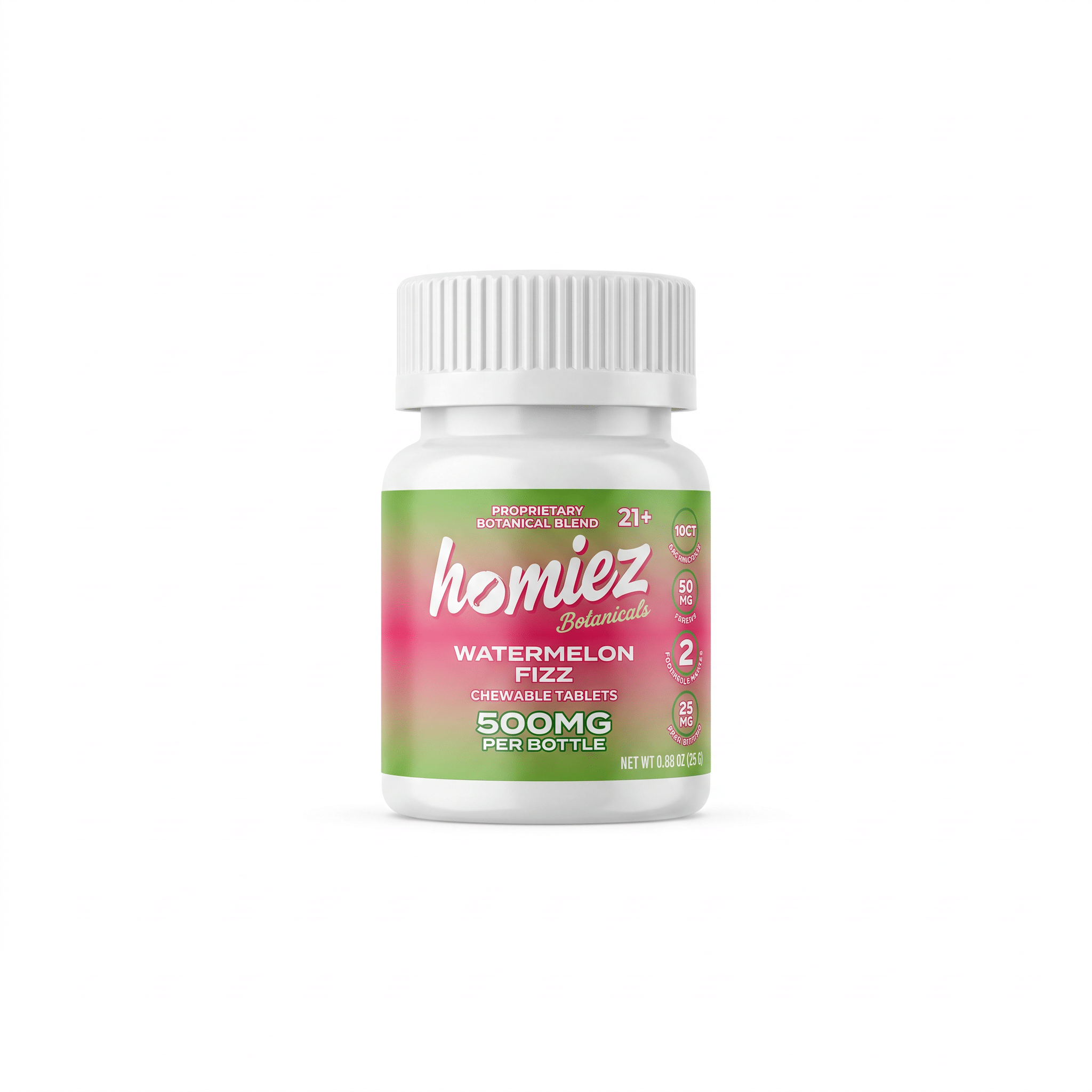 Homiez Botanical Blend Tablets (500mg - 10 Count) - Watermelon Fizz