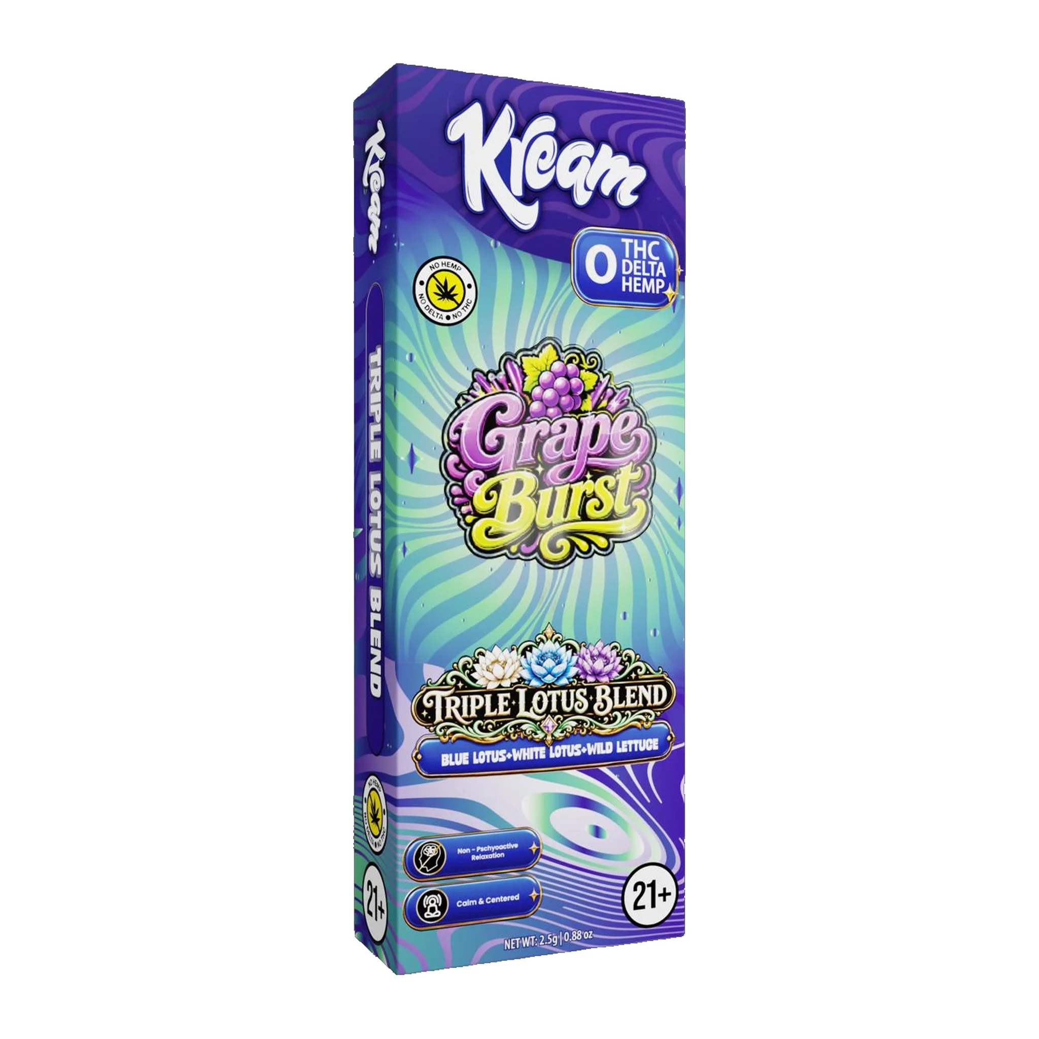 Kream Triple Lotus Blend Disposable (2500mg) - Grape Burst