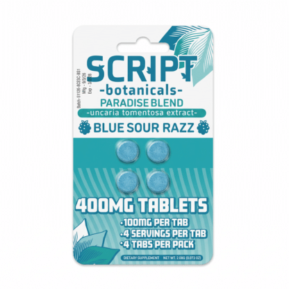 Script Botanicals Paradise Blend (Uncaria Tomentosa) Tablets (400mg – 4 Count)