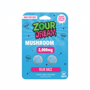 Zour Dream Mushroom Tablets (2000mg - 2 Count) - Blue Razz