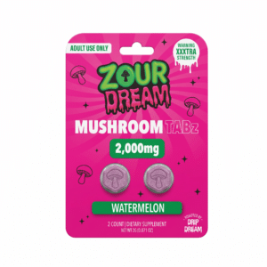 Zour Dream Mushroom Tablets (2000mg - 2 Count) - Watermelon
