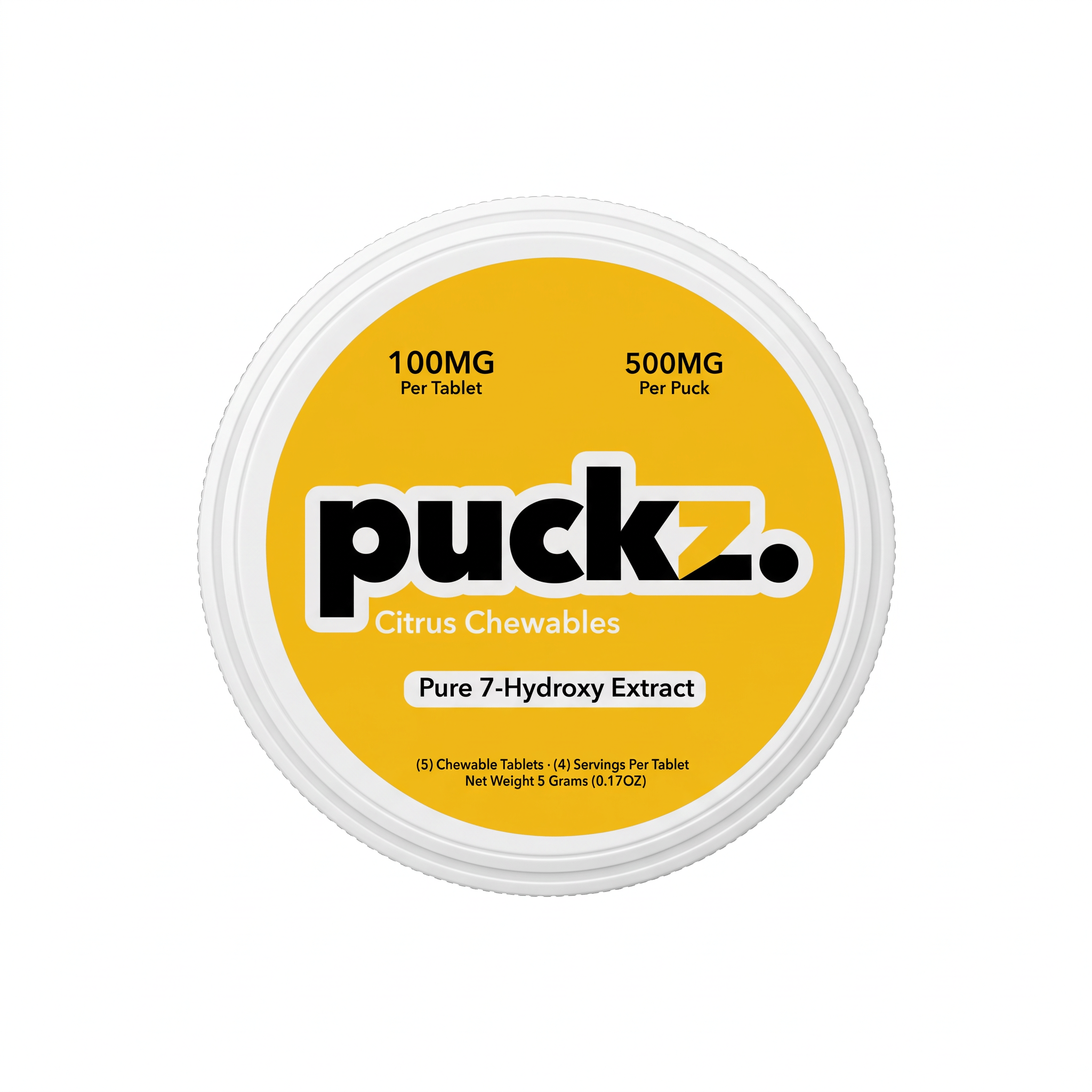 puckz. 7-OH Tablets (500mg - 5 Count) - Citrus