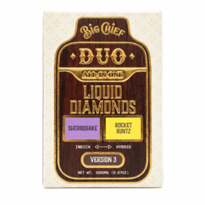Big Chief THC-A DUO AIO Liquid Diamond Disposable (2000mg) - Sherbquake (Indica) + Rocket Runtz (Hybrid)