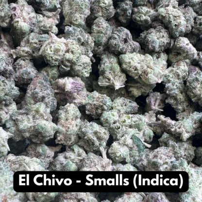 Natural THC-A Flower (Indica ~ El Chivo – Smalls)